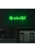 Twins Led Aydınlatma Life Is Beautiful Yazılı Neon Tabela - 1