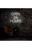 Twins Led Aydınlatma OPEN 24 HOURS Yazılı Neon Tabela - 3