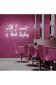Twins Led Aydınlatma All I want is love lashes Yazılı Neon Tabela - 1