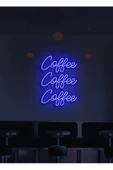 Twins Led Aydınlatma Coffee Coffee Coffee Yazılı Neon Tabela - 1