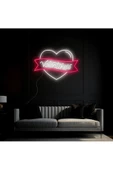 Twins Led Aydınlatma Valentine's Yazılı ve Şekilli Neon Tabela thumbnail 1