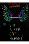 Twins Led Aydınlatma EAT SLEEP GAME REPEAT Yazılı Neon Tabela thumbnail 2