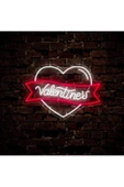 Twins Led Aydınlatma Valentine's Yazılı ve Şekilli Neon Tabela thumbnail 2