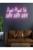 Twins Led Aydınlatma Diyet Miyet Yok NAM NAM NAM Yazılı Neon Tabela thumbnail 1