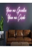 Twins Led Aydınlatma Yine mi Güzeliz Yine Mi Çiçek Yazılı Neon Tabela - 1