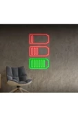 Twins Led Aydınlatma Şarj Batarya Simgeli Neon Tabela - 1