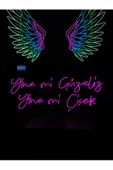Twins Led Aydınlatma Yine mi Güzeliz Yine Mi Çiçek Yazılı Neon Tabela - 4