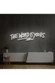 Twins Led Aydınlatma THE WORLD IS YOURS Yazılı Neon Tabela thumbnail 1