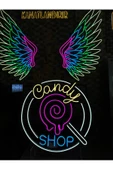 Twins Led Aydınlatma Candy SHOP Yazılı ve Şekilli Neon Tabela thumbnail 2