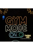 Twins Led Aydınlatma GYM MODE ON Yazılı ve Şekilli Neon Tabela thumbnail 2