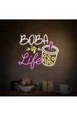 Twins Led Aydınlatma BOBA is Life Yazılı ve Şekilli Neon Tabela thumbnail 1