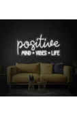 Twins Led Aydınlatma positive MIND•VIBES•LIFE Yazılı Neon Tabela thumbnail 1