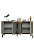 DemonteHome BAREDH LAZER DESENLİ KONSOL ANTRASİT ALTIN - 7
