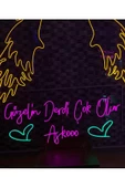 Twins Led Aydınlatma Güzelin Derdi Çok Olur Aşkooo Yazılı Neon Tabela thumbnail 2