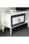 DemonteHome LİNDADH RAFLI TV ÜNİTESİ TAKIMI BEYAZ GÜMÜŞ - 4