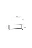 DemonteHome RETROL2DH TV SEHPASI ANTRASİT ALTIN - 6