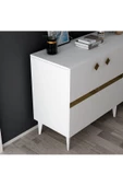 DemonteHome İRİSDH LAZER DESENLİ KONSOL BEYAZ ALTIN - 4
