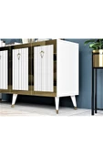 DemonteHome BAREDH LAZER DESENLİ KONSOL BEYAZ ALTIN - 3