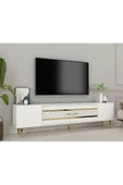 DemonteHome DEKOLP2DH TV SEHPASI BEYAZ ALTIN - 2