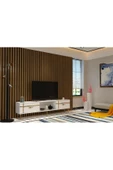 DemonteHome LİNEDH TV SEHPASI BEYAZ ALTIN - 2