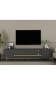 DemonteHome DEKOP1DH TV SEHPASI ANTRASİT ALTIN - 1