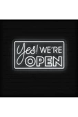 Twins Led Aydınlatma Yes! WE'RE OPEN Yazılı Neon Tabela - 1