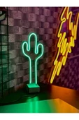Twins Led Aydınlatma KAKTÜS Neon Led Işıklı Masa Lambası thumbnail 1