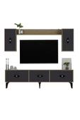 DemonteHome HİRADH 180 CM TV ÜNİTESİ TAKIMI SAFİRMEŞE ANTRASİT - 3