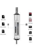 3in1 Taşınabilir Type C USB Kart Okuyucu Mikro Sd Kart Çevirici Dönüştürücü Adaptör - 5