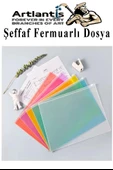 A5 Şeffaf Fermuarlı Dosya 5 Renk 1 Paket PvC Fermuarlı Evrak Dosyası 18x25cm Çıtçıtlı Belge Evrak Dosyası Ofis Büro Okul - 3