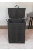 woodluck Ahşap Kirli Çamaşır Sepeti Yıkanabilir Kumaşlı - 3