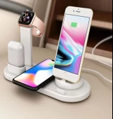 Çok Fonksiyonlu (6in1) Şarj Standı Akıllı Saat Telefon Bluetooth Kulaklık Şarj - 1