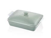 ROSSALLINI LIFE DİKDÖRTGEN KAPAKLI YEŞİL FIRIN KABI 33X23X7 CM - 1