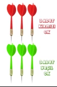 15 İnç Çift Taraflı Dart Tahtası Seti 6 Çelik Oklu Dart Hedef Tahtası Oyunu Takımı Dart Seti 517 - 3