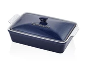 ROSSALINI LIFE BÜYÜK DİKDÖRTGEN KAPAKLI MAVİ FIRIN KABI 38X23X8,5 CM - 1