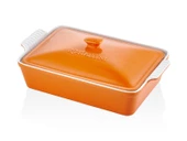 ROSSALLINI LIFE BÜYÜK DİKDÖRTGEN KAPAKLI TURUNCU FIRIN KABI 38X23X8,5 CM - 1