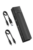 2 in 1 Type-C M.2 NGFF NVME USB 3.0 10G SSD Kutusu ve Çoklayıcı Çevirici Hub - 1