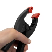 2 ADET Yaylı Kıskaç Mandal Pro El Tip İşkence Mengene Siyah Klips Hobi 50 mm 2 inç - 4