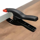 2 ADET Yaylı Kıskaç Mandal Pro El Tip İşkence Mengene Siyah Klips Hobi 50 mm 2 inç - 3