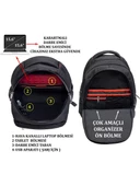 Laptop Sırt Çantası 15.6 İnç Tablet USB Bölmeli 8683255013616 - 4