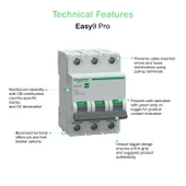 Schneider Pro 3 Faz 20A 6 KA C Tipi Sigorta,EZ9F57320 - 1