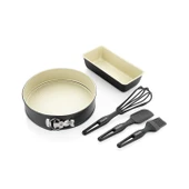 Schafer Ariana Kek Kalıbı+Pasta Seti 5 Parça-Gri thumbnail 1