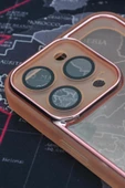 iPhone 13 Pro Max Uyumlu Pembe Kenarlı Renkli Yarı Şeffaf Kapak Kılıf Kamera Lens Korumalı thumbnail 2