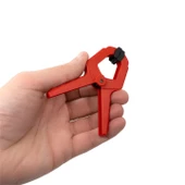 2 ADET Yaylı Kıskaç Mandal El Tip İşkence Mengene Kırmızı Klips Hobi 38 mm - 3