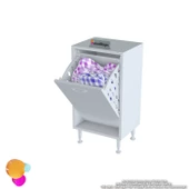 Modilayn SÖKE Banyo İçin Sihirli Kutu 35x75x32,5 cm’ lik 1 Göz Sepet Hazneli Mini Banyo Dolabı - 6
