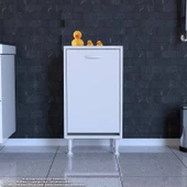Modilayn SÖKE Banyo İçin Sihirli Kutu 35x75x32,5 cm’ lik 1 Göz Sepet Hazneli Mini Banyo Dolabı - 3