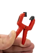 4 ADET Yaylı Kıskaç Mandal El Tip İşkence Mengene Kırmızı Klips Hobi 25 mm 1 inç - 7