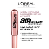 Loreal Paris Air Volume Mega Hacim Veren Maskara- Siyah - 4