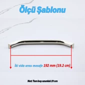 Şahin Metal İnox Kulp 192 mm Mobilya Çekmece Mutfak Dolabı Dolap Kapak Kulpları Kulb Kulpu 19.2 cm thumbnail 2