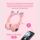 Polham Unicorn 94Db Güvenli Ses Limitli Yumuşak Kulak pedli Bluetooth Kulaklık Çocuk Kulaklığı Uzun Şarjlı - 5